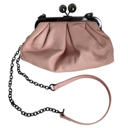 Max Mara Weekend Pasticcino Kiss Lock Chain Shoulder Pouch Pink
