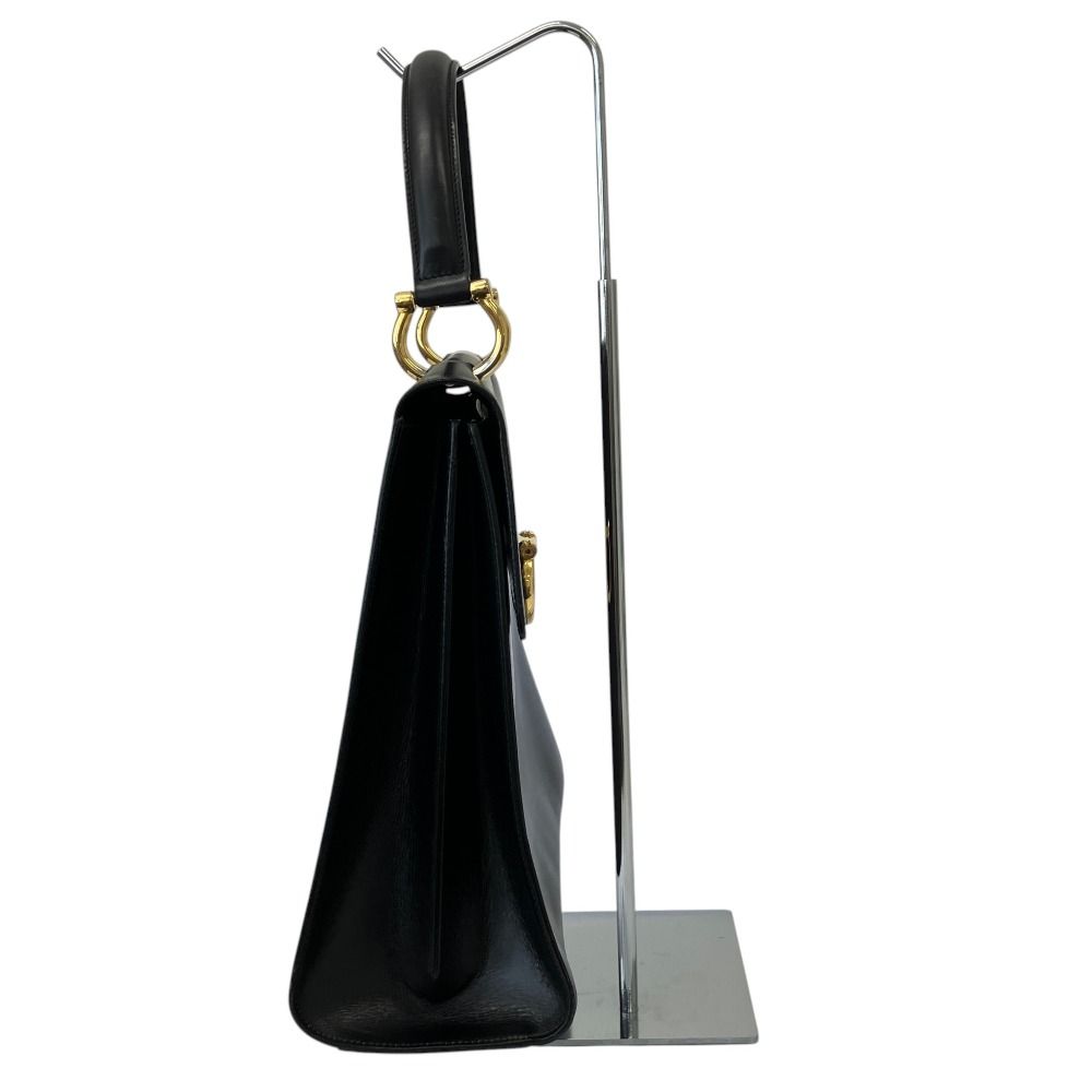 Celine Bit Leather Handbag Black Gold Colored — view 4