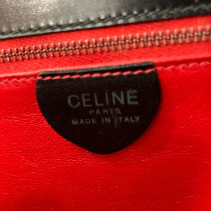 Celine Bit Leather Handbag Black Gold Colored — view 7