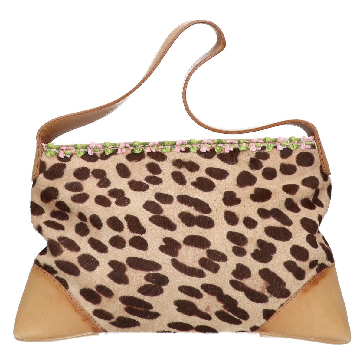 Dolce & Gabbana D&G Calf Hair Leopard Leather Handbag