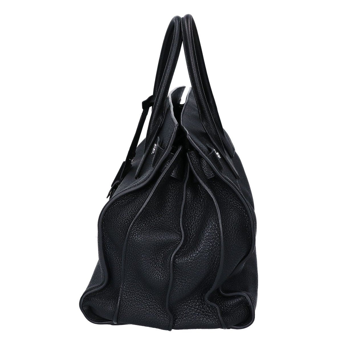 Saint Laurent Paris Gray Leather Sac de Jour Souple Large 2-Way Tote — view 2