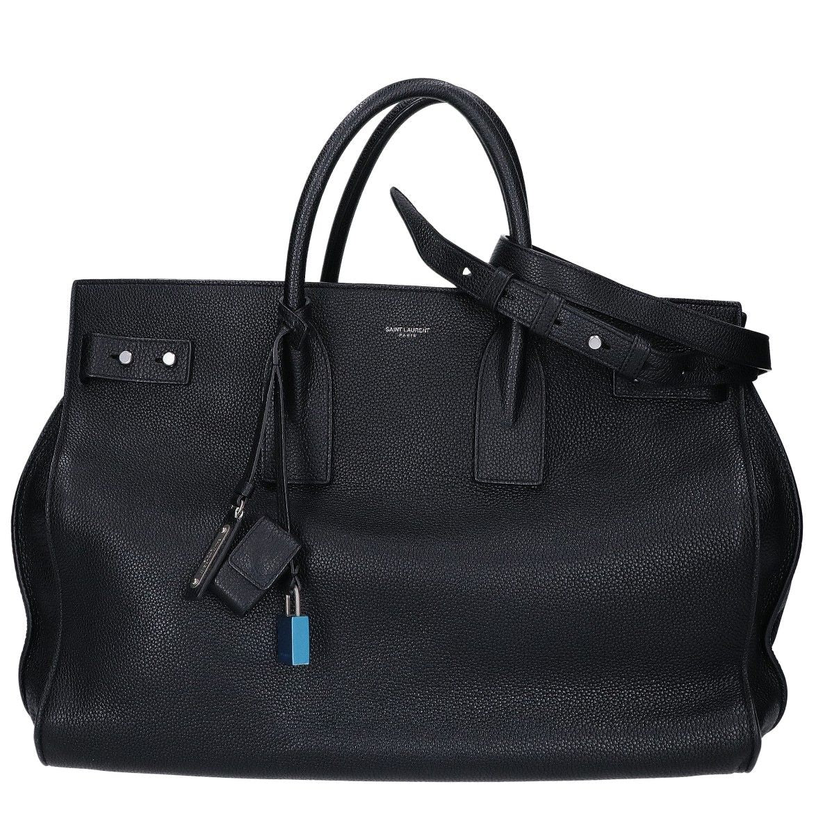 Saint Laurent Paris Gray Leather Sac de Jour Souple Large 2-Way Tote