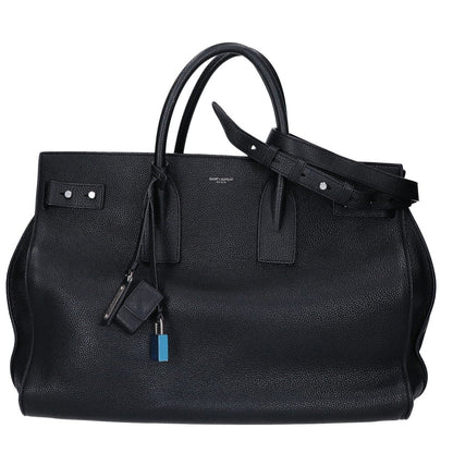 Saint Laurent Paris Gray Leather Sac de Jour Souple Large 2-Way Tote
