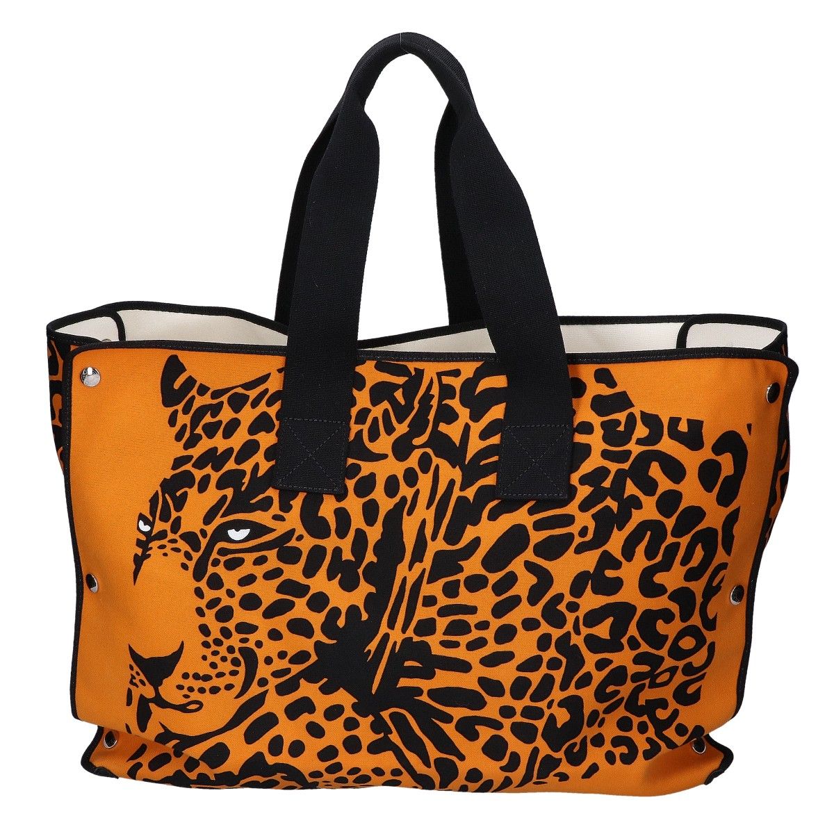 Hermes Leopard Foldable Beach Travel Bag
