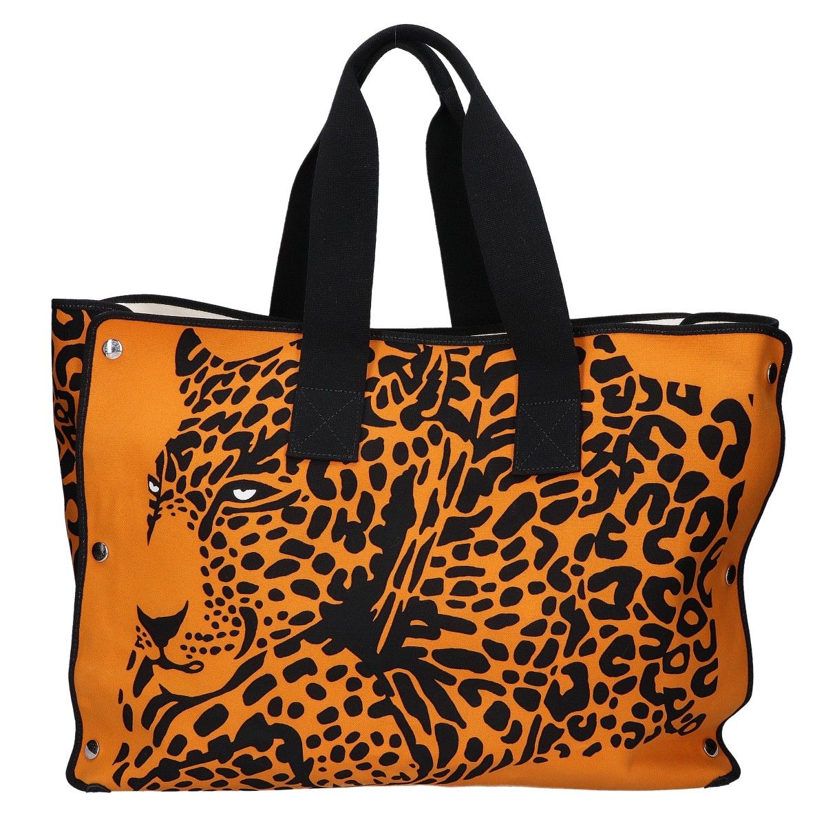 Hermes Leopard Foldable Beach Travel Bag — view 3