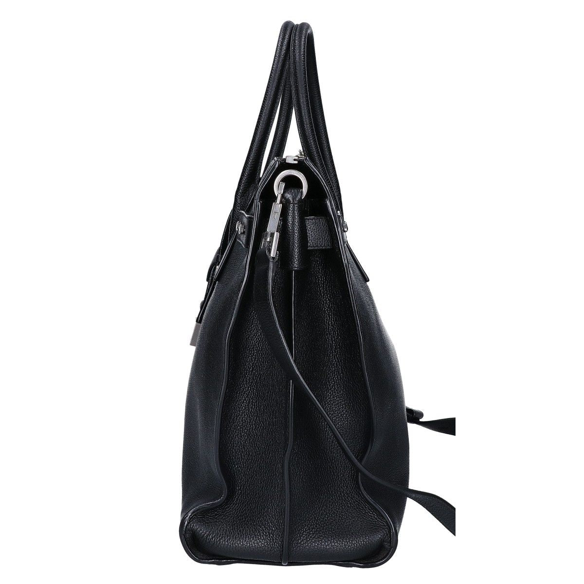 Saint Laurent Paris Grain Calfskin Sac de Jour Souple North South 2-Way Handbag — view 2