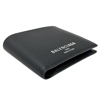 Balenciaga Wallet Bifold Leather Black Logo — view 3