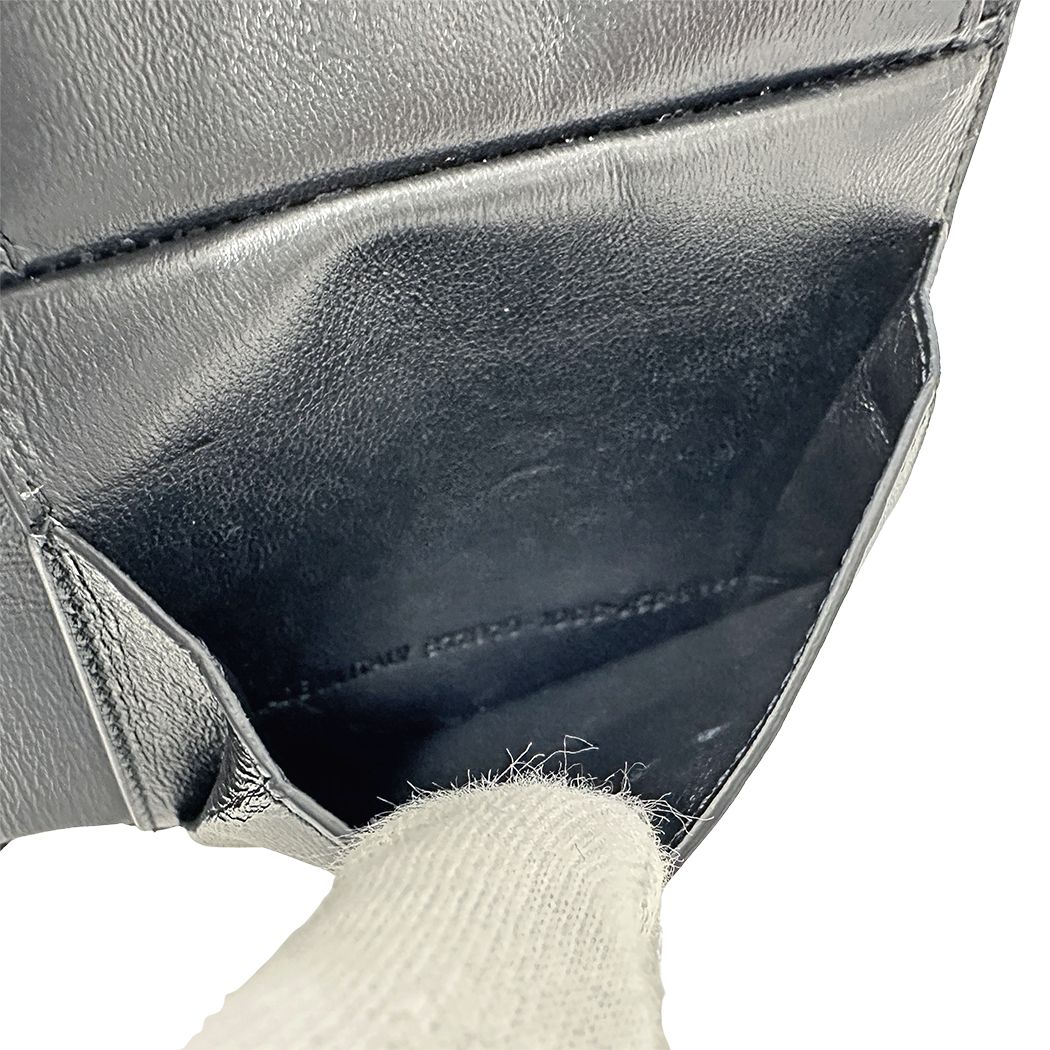 Balenciaga Wallet Bifold Leather Black Logo — view 7