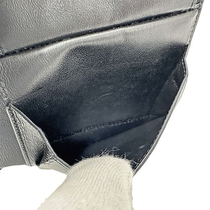 Balenciaga Wallet Bifold Leather Black Logo — view 7