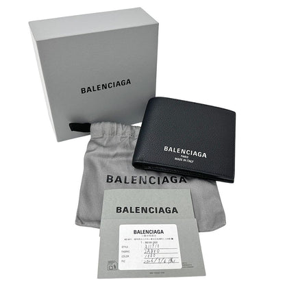 Balenciaga Wallet Bifold Leather Black Logo — view 6