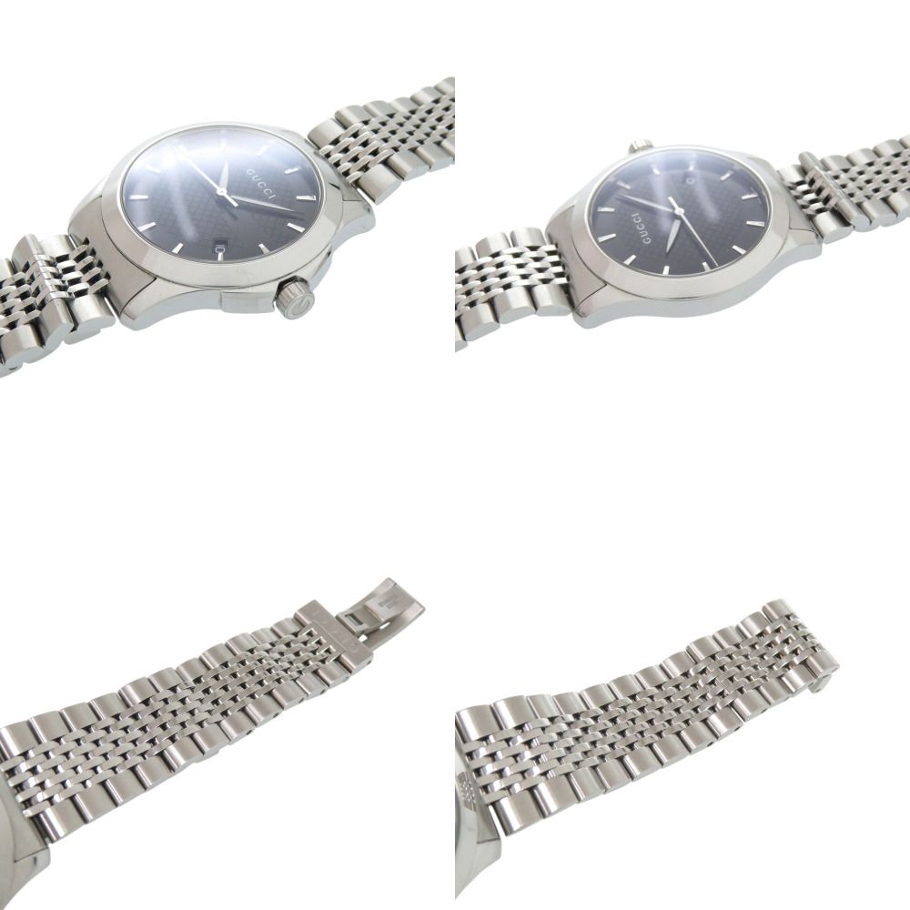 Gucci G-Timeless 126.4 SS Black Silver Quartz Watch Dial — view 7