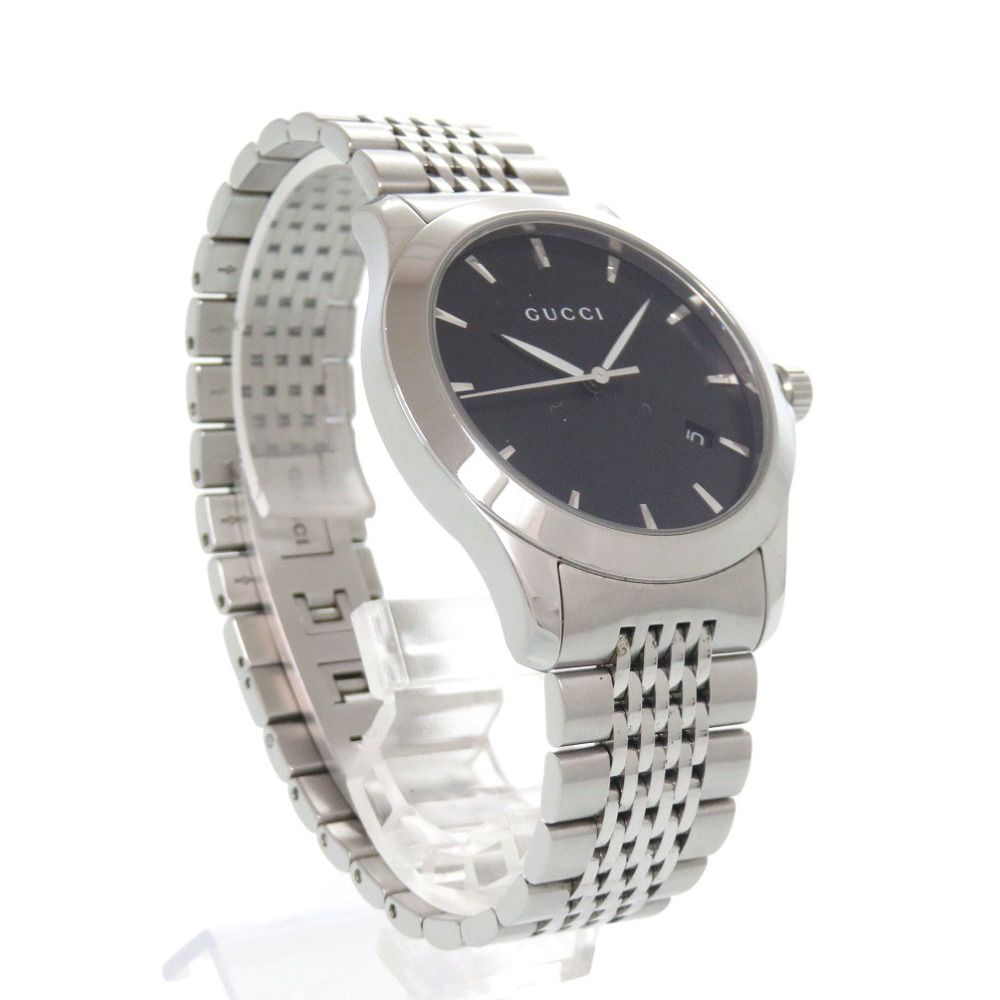 Gucci G-Timeless 126.4 SS Black Silver Quartz Watch Dial — view 6