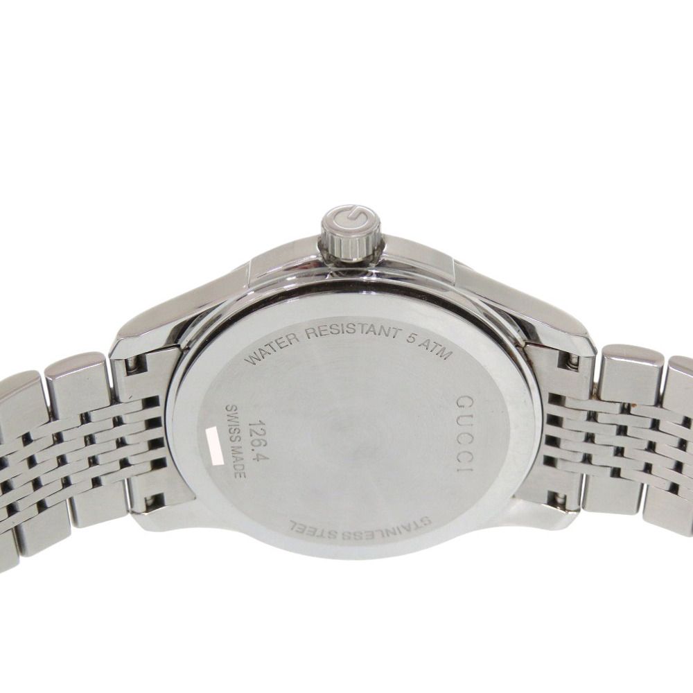 Gucci G-Timeless 126.4 SS Black Silver Quartz Watch Dial — view 4