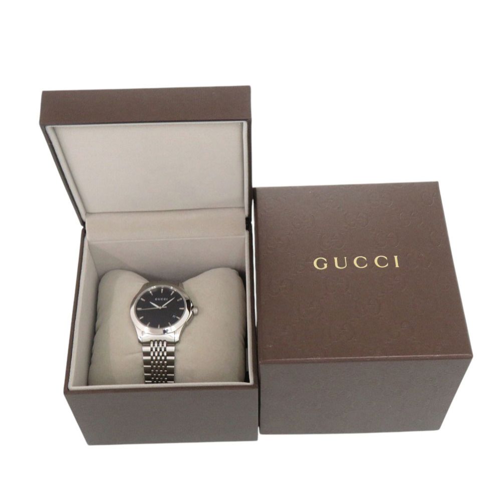 Gucci G-Timeless 126.4 SS Black Silver Quartz Watch Dial — view 2