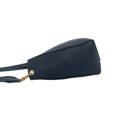 Celine Sangles Bucket Small Leather Shoulder Bag Cross Navy — view 5