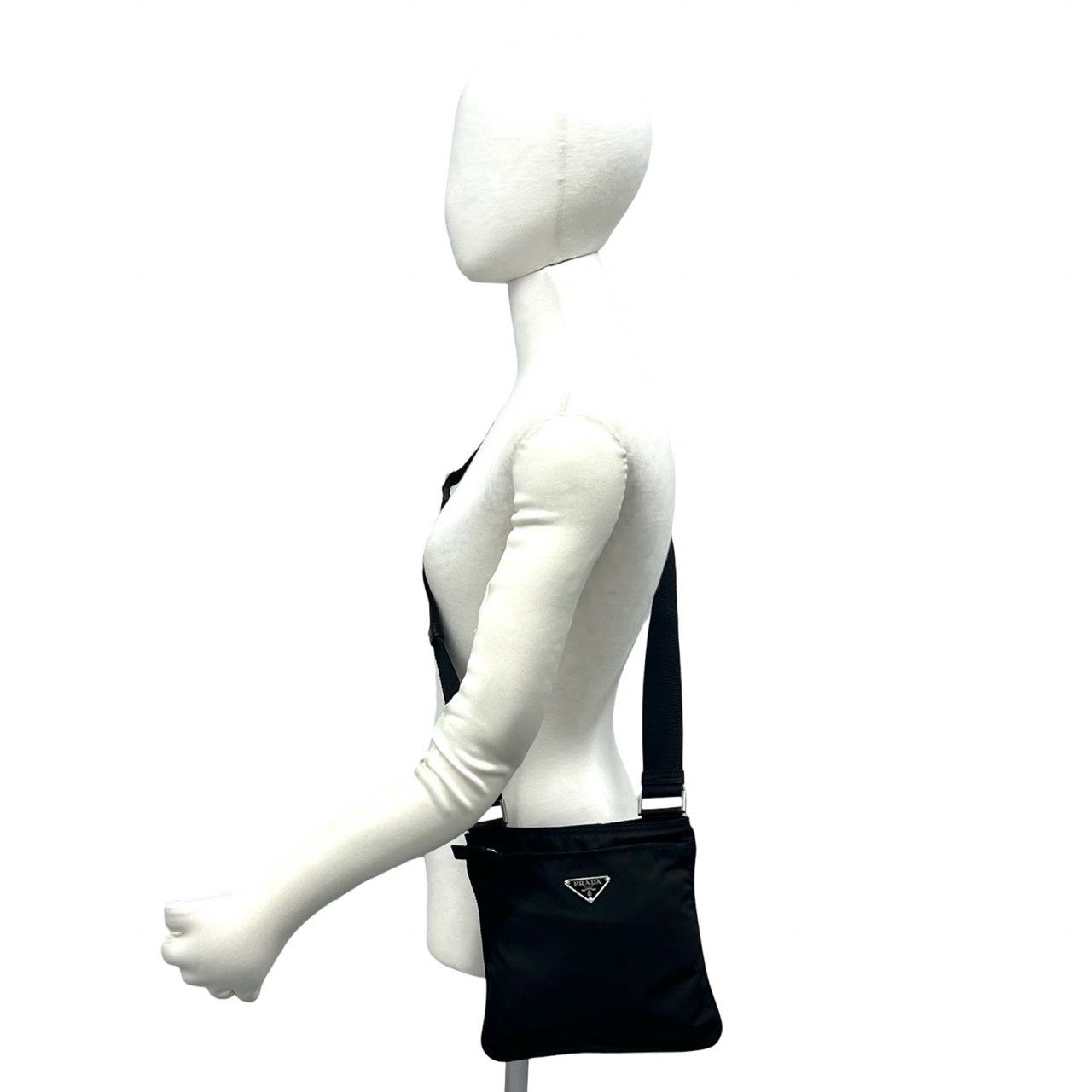 Prada Tessuto Pocono Nylon Shoulder Bag Crossbody Black — view 2