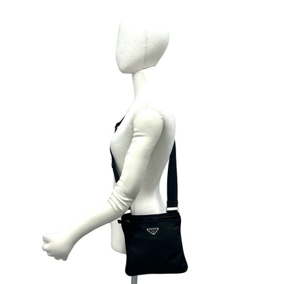Prada Tessuto Pocono Nylon Shoulder Bag Crossbody Black — view 2
