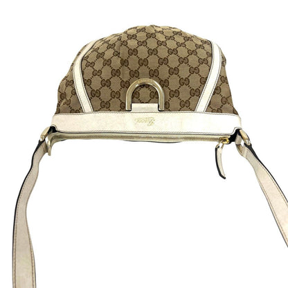 Gucci Abbey GG Logo Canvas Leather Shoulder Bag Pochette Cross Brown — view 4