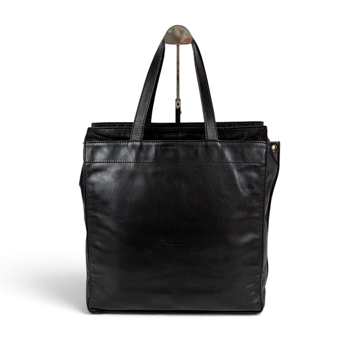 Loewe Anagram Logo Tote Bag Black Leather Padlock — view 2