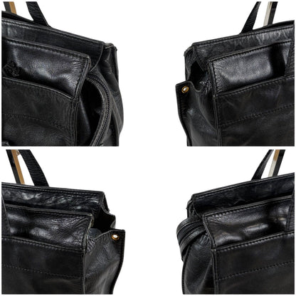 Loewe Anagram Logo Tote Bag Black Leather Padlock — view 4