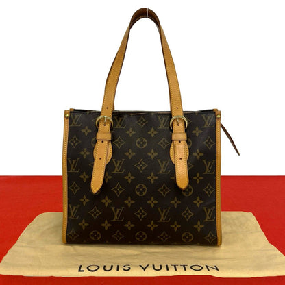 Louis Vuitton Popincourt Monogram Leather Shoulder Bag Tote Brown