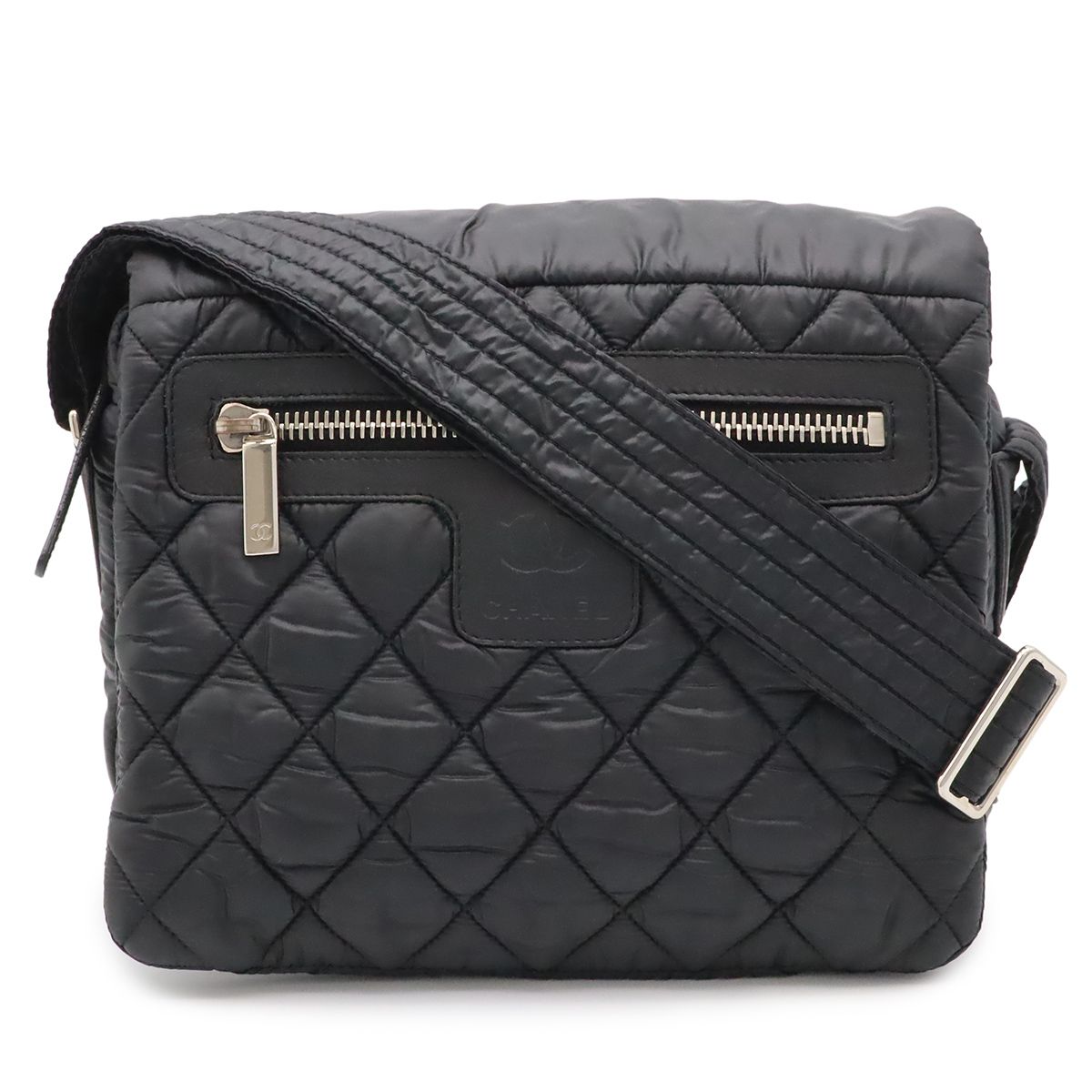 Chanel Coco Cocoon Quilted Small Messenger Shoulder Bag Crossbody Nylon Leather