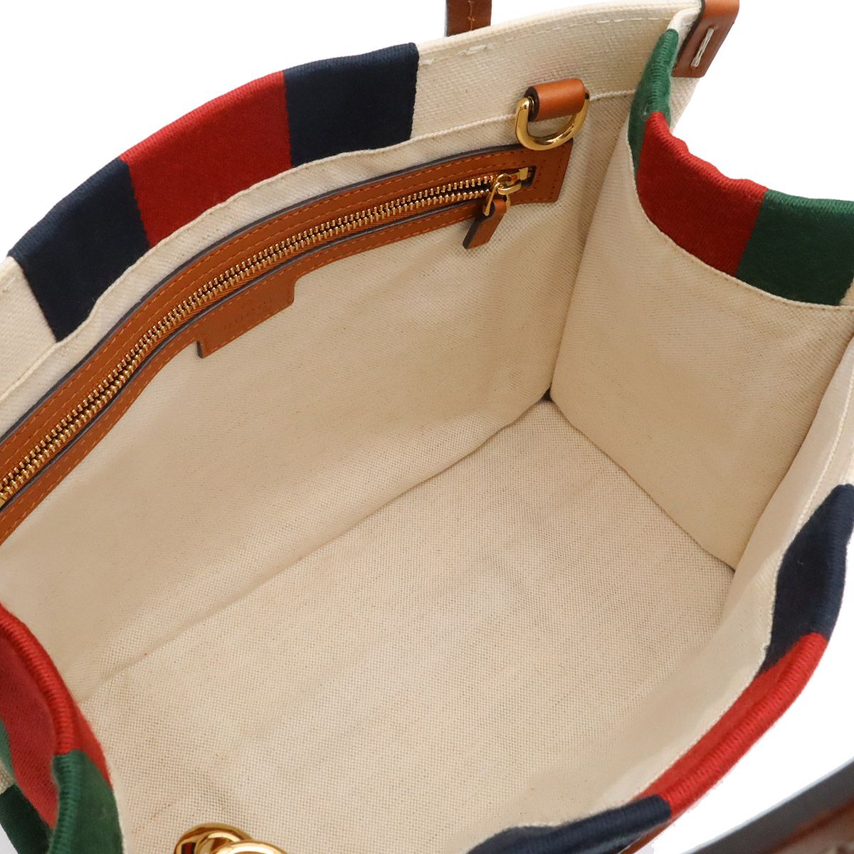 Gucci Interlocking G Web Stripe Tote 2-Way Shoulder Bag Crossbody Canvas — view 5