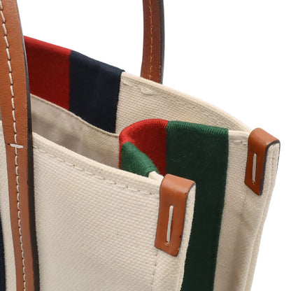 Gucci Interlocking G Web Stripe Tote 2-Way Shoulder Bag Crossbody Canvas — view 8