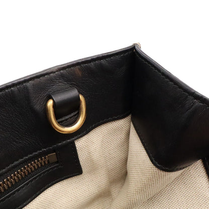 Gucci GG Supreme Tiger Tote 2-Way Shoulder Bag Leather Khaki Beige Black — view 7