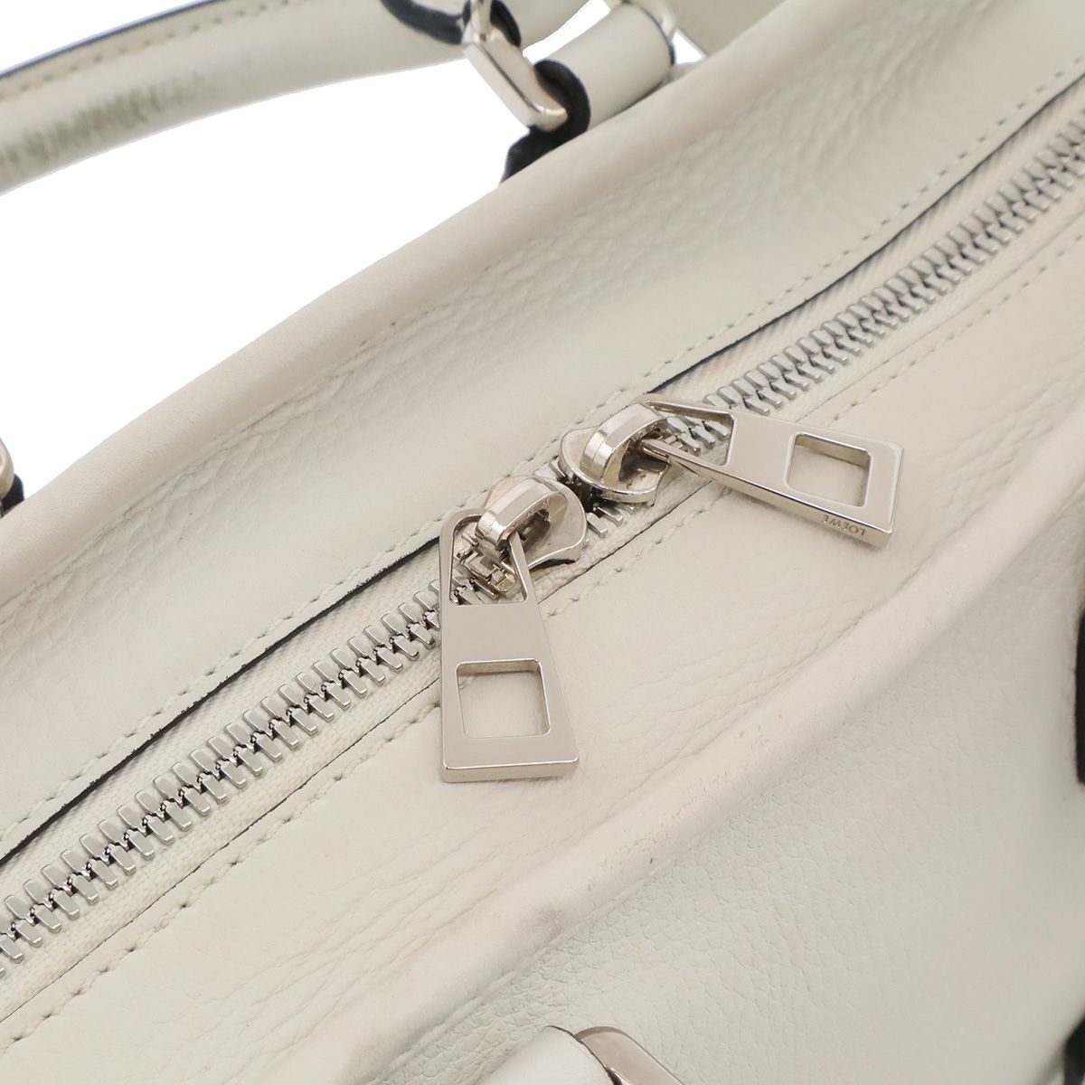 Loewe Amazona 23 Anagram Mini Boston 2-Way Shoulder Bag Crossbody Leather White — view 5