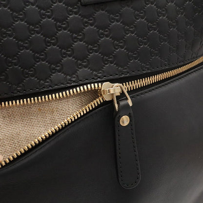 Gucci Micro Guccissima Tote Shoulder Bag Leather Black Gold — view 5