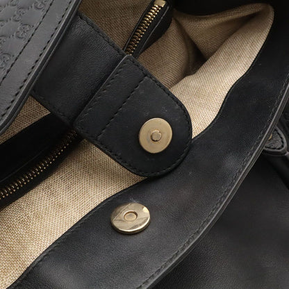 Gucci Micro Guccissima Tote Shoulder Bag Leather Black Gold — view 7