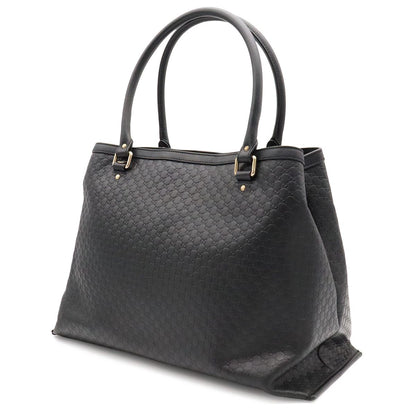Gucci Micro Guccissima Tote Shoulder Bag Leather Black Gold — view 2