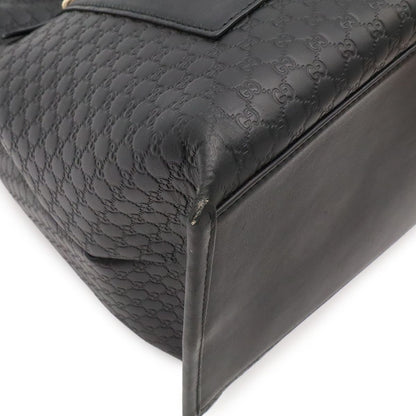 Gucci Micro Guccissima Tote Shoulder Bag Leather Black Gold — view 3