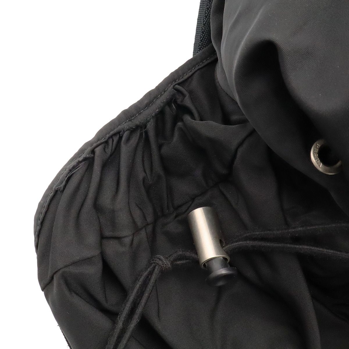 Prada Triangle Logo Backpack Nylon Nero Black Silver — view 8