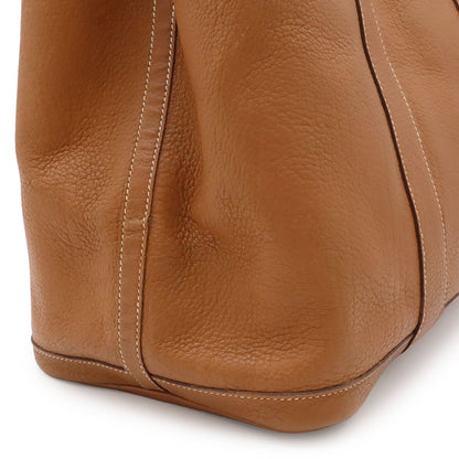 Hermes Garden Party PM Tote Negonda Leather Camel Light Brown Silver — view 8