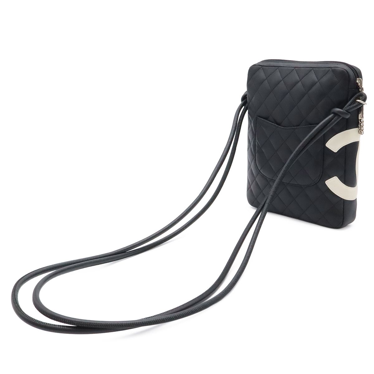 Chanel Cambon Line CC Logo Medium Pochette Shoulder Bag Crossbody Soft Calfskin — view 2