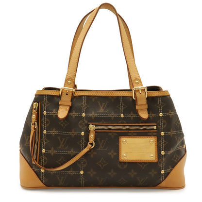 Louis Vuitton Monogram Rivet Tote Shoulder Bag Stitch