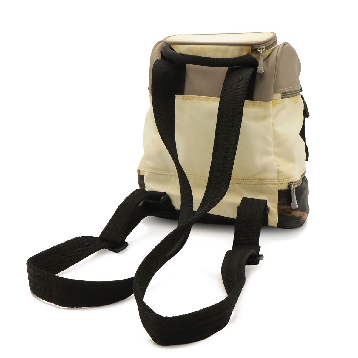Chanel Sports Line CC Logo Backpack Nylon Rubber Ivory Black Gray — view 2