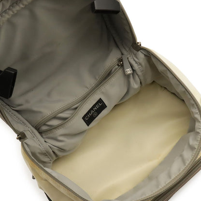 Chanel Sports Line CC Logo Backpack Nylon Rubber Ivory Black Gray — view 6