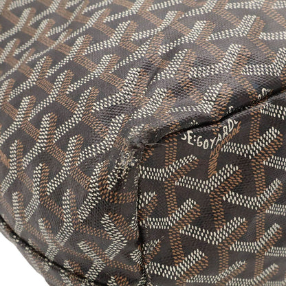 Goyard Saint Louis PM Tote Shoulder Bag Leather Black White — view 3