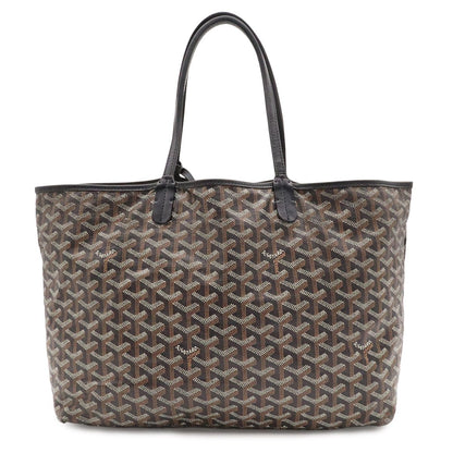 Goyard Saint Louis PM Tote Shoulder Bag Leather Black White