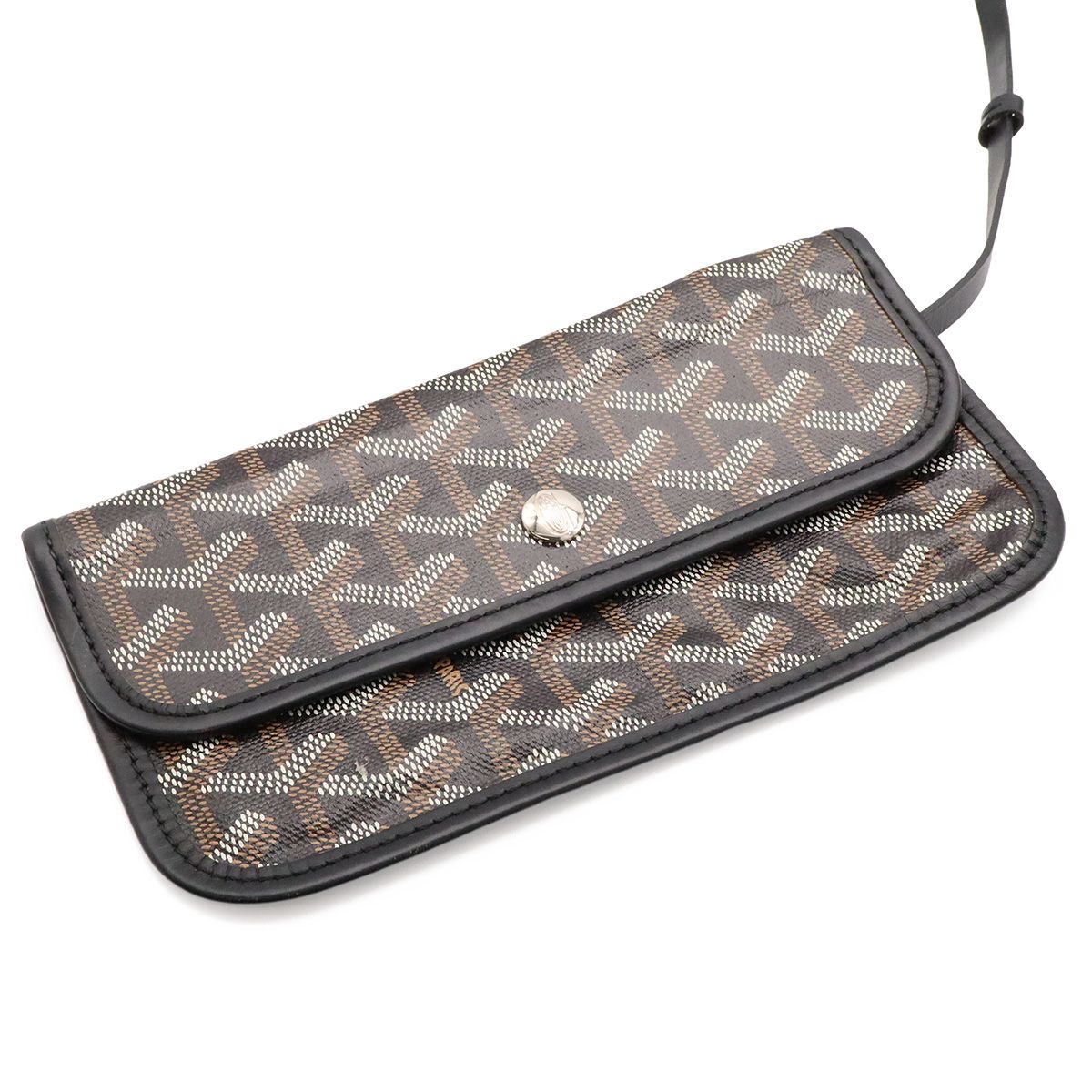 Goyard Saint Louis PM Tote Shoulder Bag Leather Black White — view 7