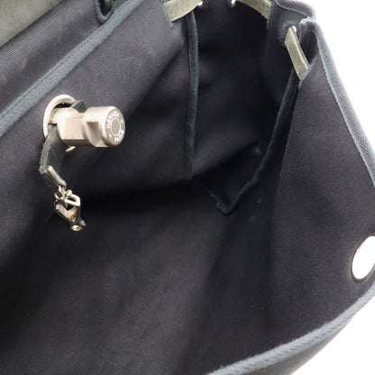 Hermes Herbag MM 2-Way Shoulder Bag Toile Officier Leather Black Silver — view 8