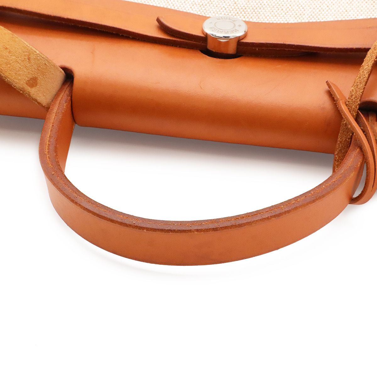 Hermes Herbag PM 2-Way Shoulder Bag Toile Officier GM Black Natural — view 4