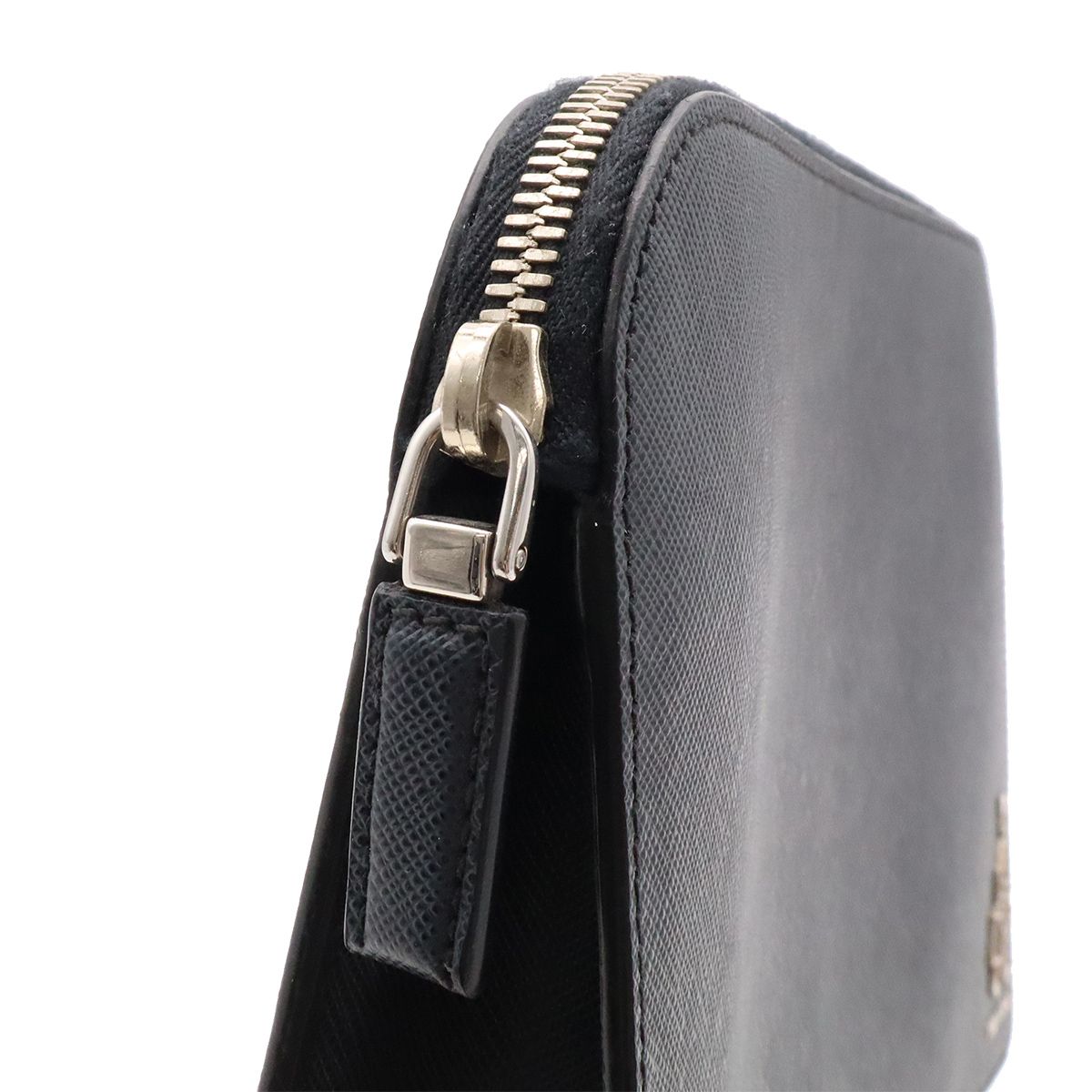 Prada Porter Collaboration Saffiano Clutch Leather Navy Silver — view 6