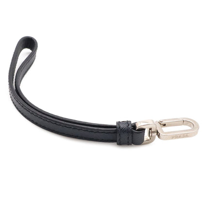 Prada Porter Collaboration Saffiano Clutch Leather Navy Silver — view 5