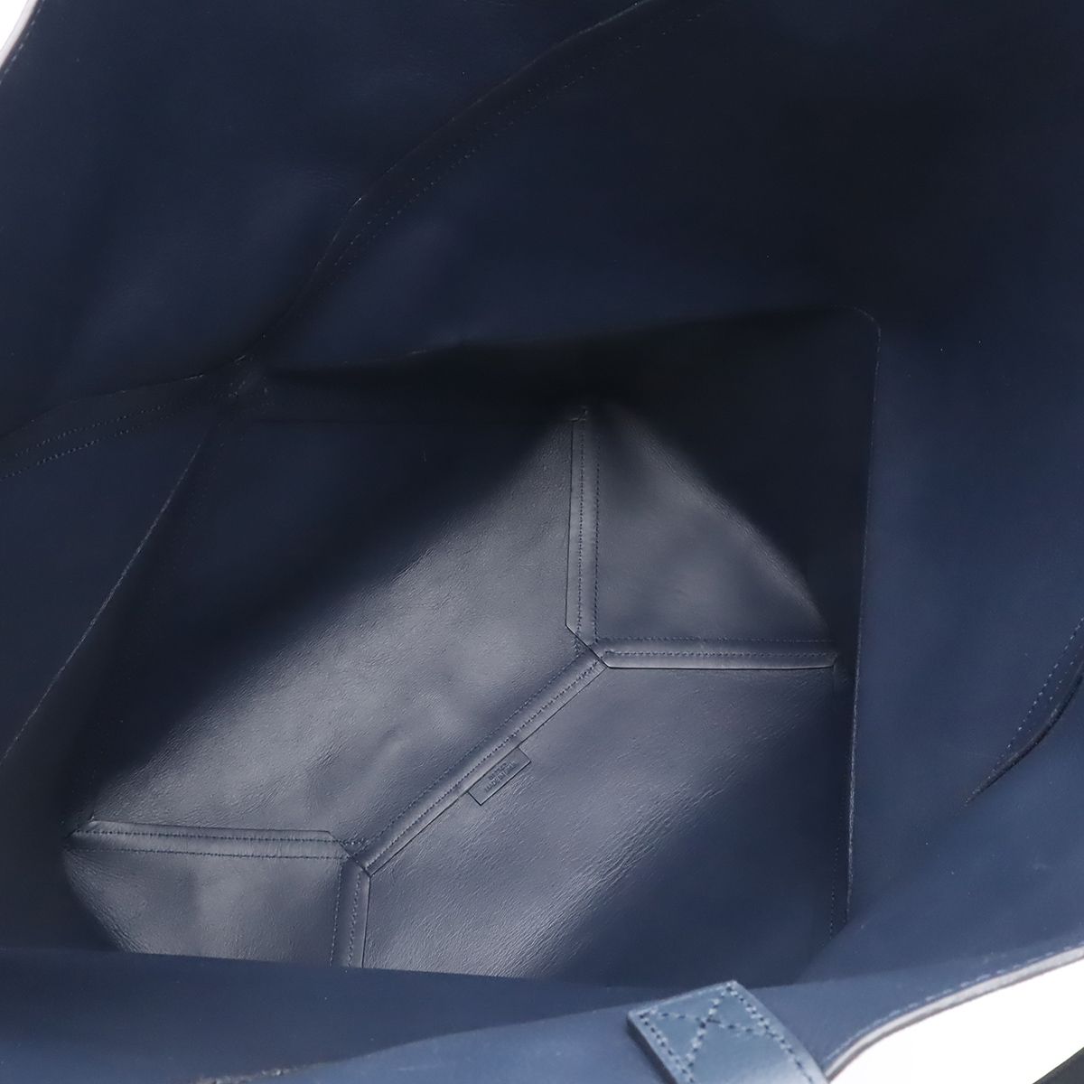 Loewe Puzzle Fold Tote Large Shoulder Bag Folding Suede Leather Navy — view 6