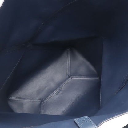 Loewe Puzzle Fold Tote Large Shoulder Bag Folding Suede Leather Navy — view 6