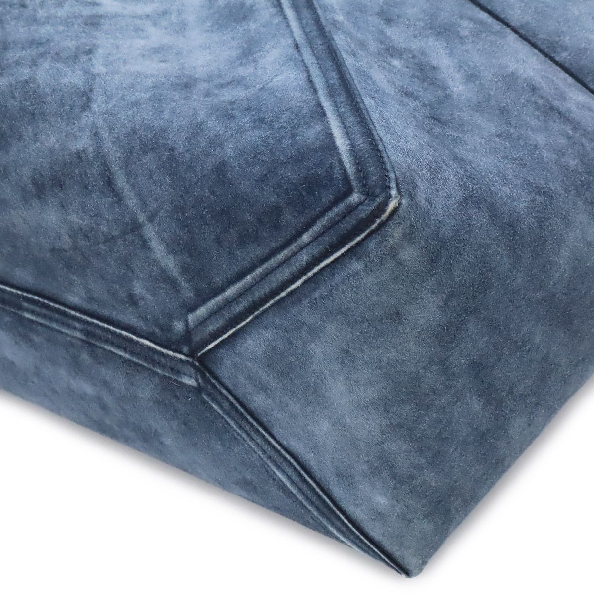 Loewe Puzzle Fold Tote Large Shoulder Bag Folding Suede Leather Navy — view 3